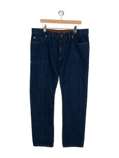 Pre-owned Zegna Straight-leg Jeans In Blue