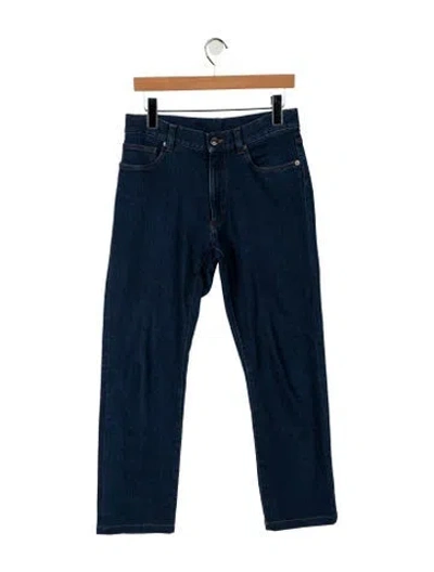 Pre-owned Zegna Straight-leg Jeans In Blue
