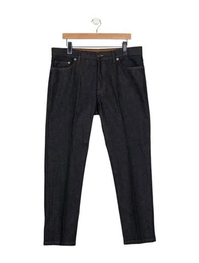 Pre-owned Zegna Straight-leg Jeans In Blue