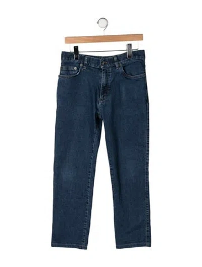 Pre-owned Zegna Straight-leg Jeans In Blue