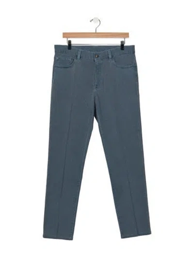 Pre-owned Zegna Straight-leg Jeans In Blue