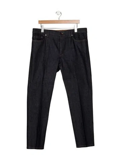 Pre-owned Zegna Straight-leg Jeans In Blue