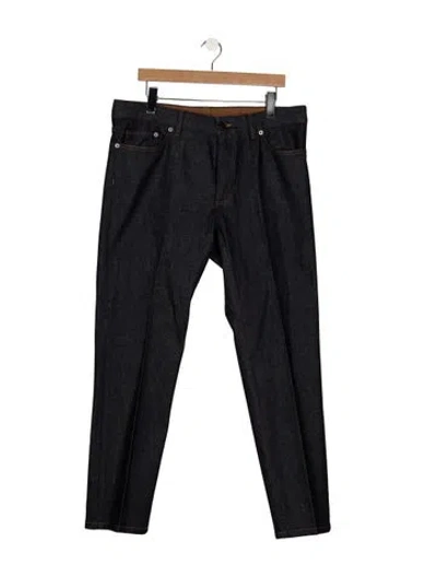 Pre-owned Zegna Straight-leg Jeans In Blue
