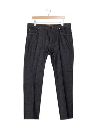 Pre-owned Zegna Straight-leg Jeans In Blue