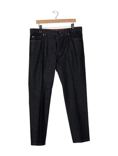 Pre-owned Zegna Straight-leg Jeans In Blue