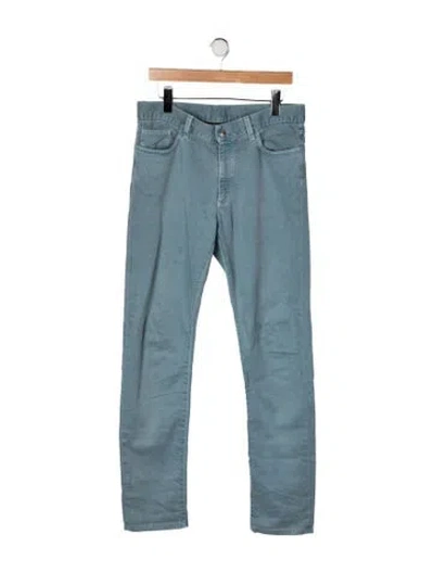 Pre-owned Zegna Straight-leg Jeans In Blue/green
