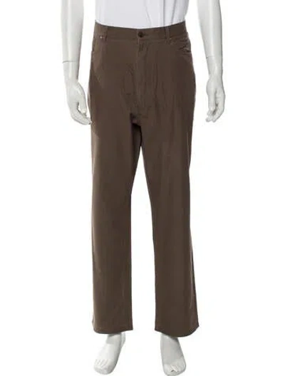 Pre-owned Zegna Straight-leg Jeans In Brown