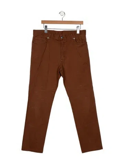 Pre-owned Zegna Straight-leg Jeans In Brown