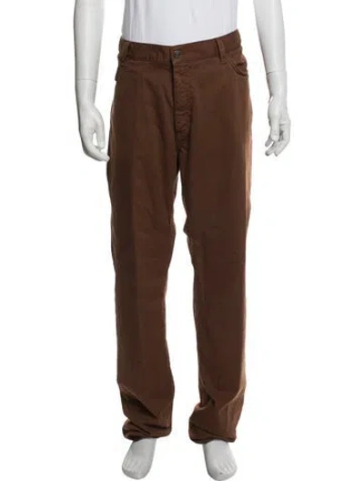 Pre-owned Zegna Straight-leg Jeans In Brown