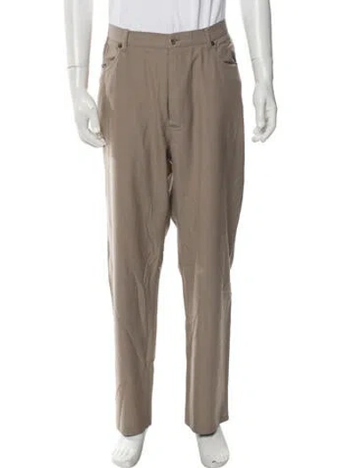 Pre-owned Zegna Straight-leg Jeans In Neutral