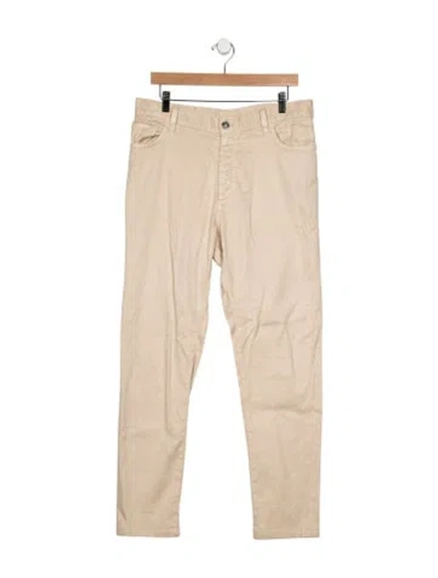 Pre-owned Zegna Straight-leg Jeans In Neutral