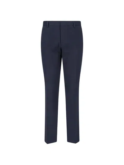 Zegna Straight-leg Tailored Trousers In Blue