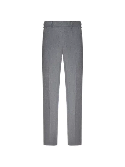 Zegna Straight-leg Wool Trousers In Gray