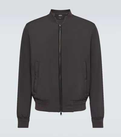 Zegna Stratos Bomber Jacket In Black