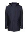 Zegna Stratos Hooded Lightweight Casual Jacket In Black