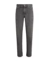 Zegna Stretch Cotton Roccia Jeans In Light Gray Solid