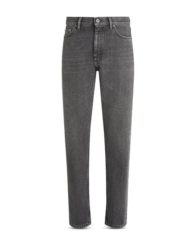 Zegna Stretch Cotton Roccia Jeans In Light Gray Solid