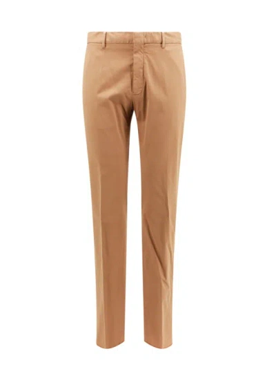 Zegna Stretch Cotton Trouser In Brown