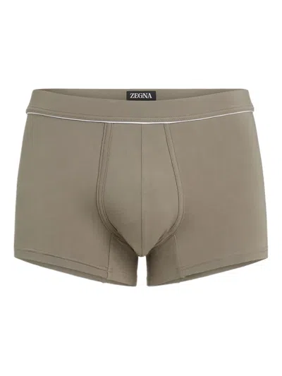 Zegna Stretch-design Boxers In Gray
