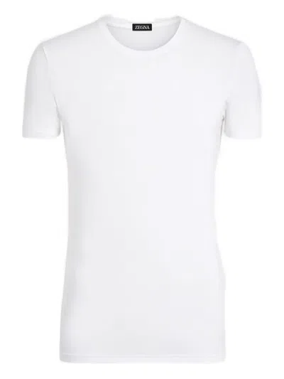 Zegna Stretch-design T-shirt In White
