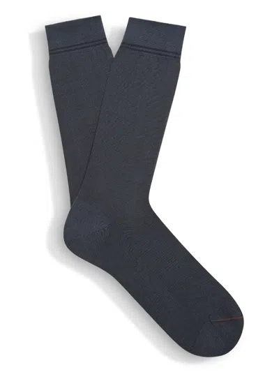 Zegna Everyday Cotton-blend Socks In Blue