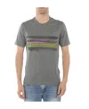 Zegna Stripe Detail T-shirt In Gray
