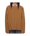 Zegna Stripe-pattern Cashmere Jacket In Brown