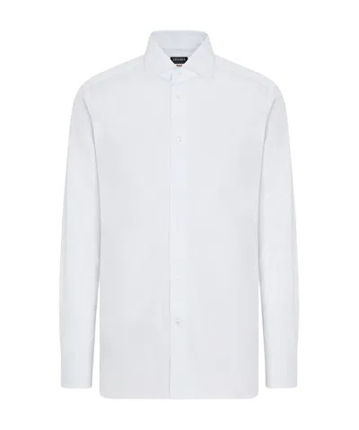ZEGNA ZEGNA STRIPED CENTOVENTIMILA LONG-SLEEVED SHIRT