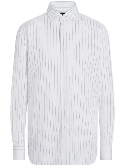 ZEGNA CENTOVENTIMILA STRIPED COTTON SHIRT