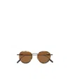 Zegna Striped Havana Titanium And Acetate Sunglasses In Brown