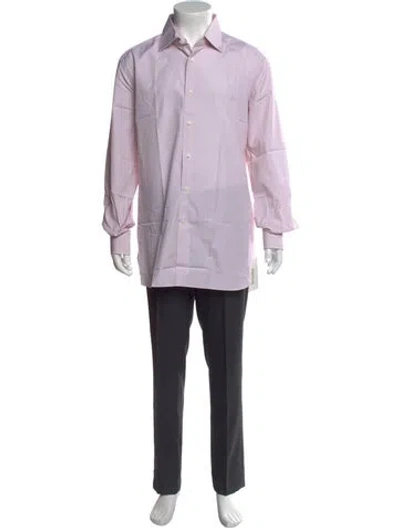Pre-owned Zegna Striped Long Sleeve Shirt W/ Tags In Purple