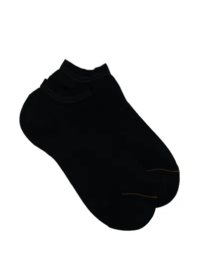 Zegna Striped Low-cut Socks In Black