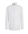 Zegna Centoventimila Striped Cotton Shirt In White