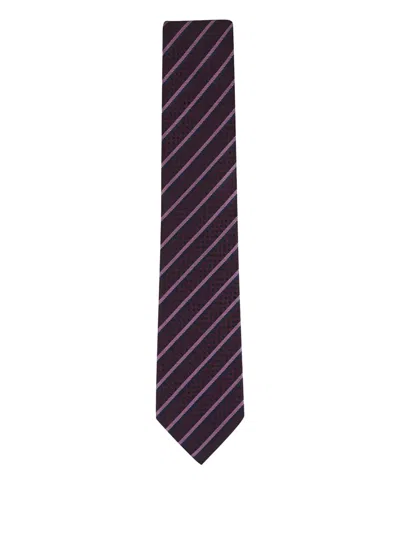Zegna Striped Tie In Multi