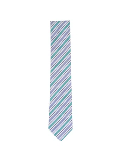 Zegna Striped Tie In Multi