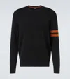 Zegna Crewneck Sweater With Ribbed Cuffs And Hem In Black