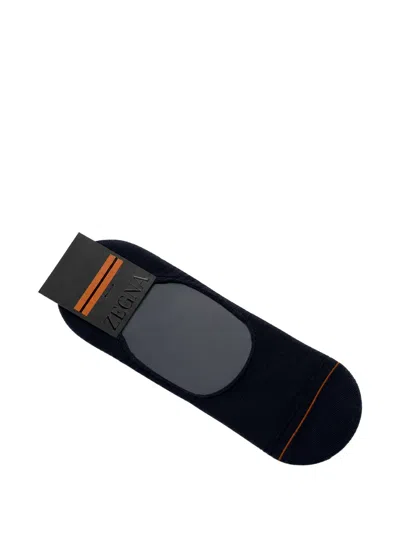 Zegna Stripe-detail Socks In Black