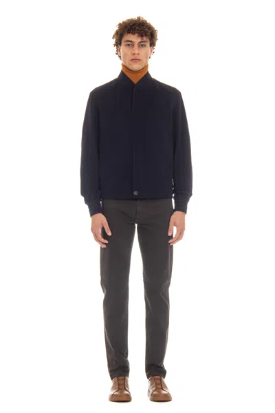 Zegna Stylish Outerwear Coat For Men - Fw24 In Blue