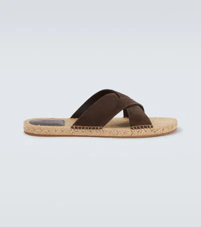 Zegna Espadrille-sandalen Aus Veloursleder