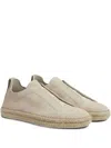 Zegna Triple Stitch Slip-on Espadrilles In Neutral