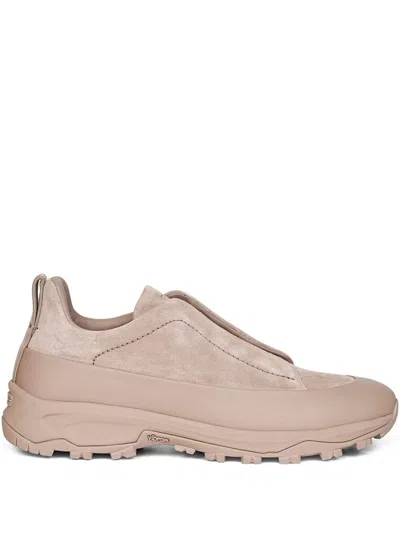Zegna Suede Sneakers In Pink
