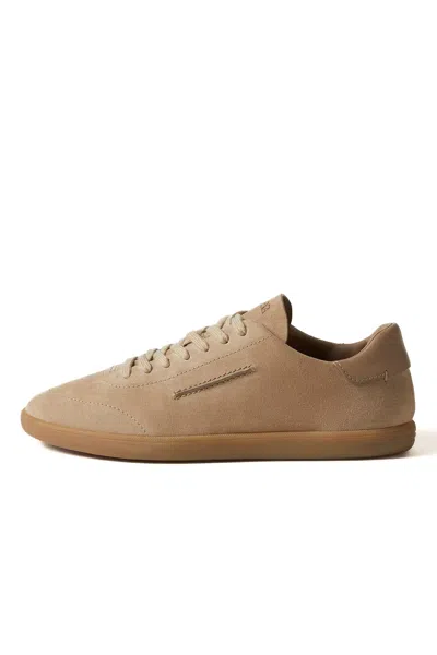 Zegna Suede Sneakers With Tone-on-tone Lining And Honey-colored Sole In Brown