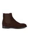 Zegna Suede Torino Chelsea Boots In Brown