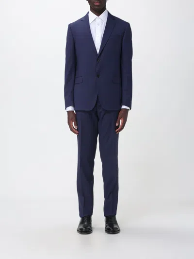 Zegna Pinstripe Single-breasted Suit In Blue