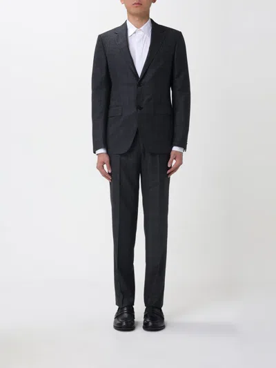 Zegna Suit  Men Color Grey In Black