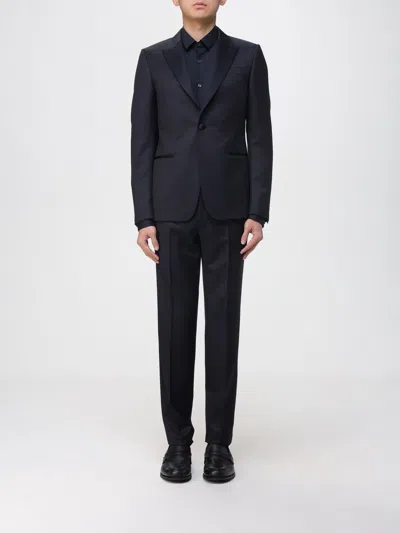 Zegna Suit  Men Color Navy In Blue