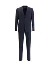 Zegna Single-breasted Suit In Blue