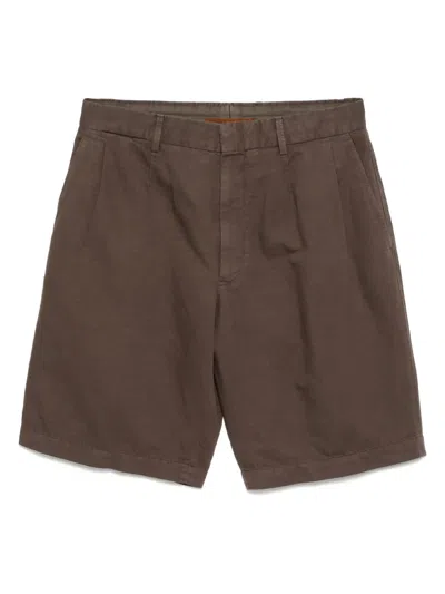 Zegna Knielange Chino-shorts In Brown