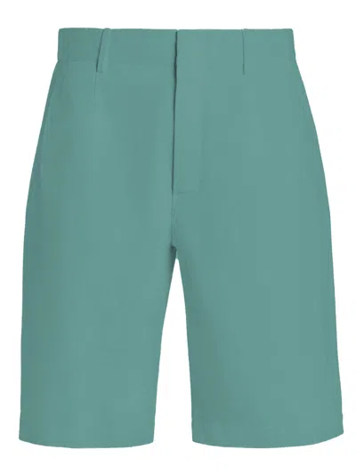 Zegna Cotton And Linen Chino Shorts In Tbc