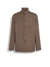 Zegna Silk Wool Regular Fit Shirt Jacket